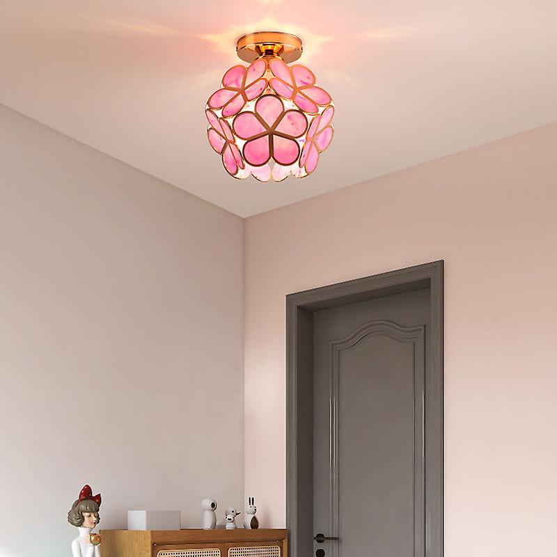 FloraGlow Glazen Plafondlamp Hal Bloemen Design