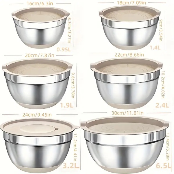 Deksela™ GripBowls multifunctionele RVS schalenset - Design & Dine