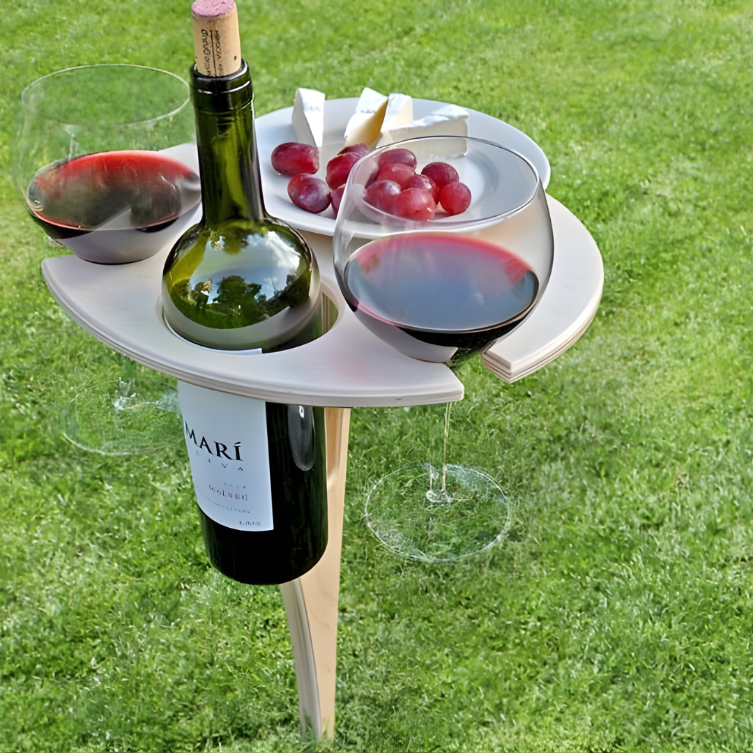 VinePicnic Opvouwbare Wijntafel - Houten Buitentafel