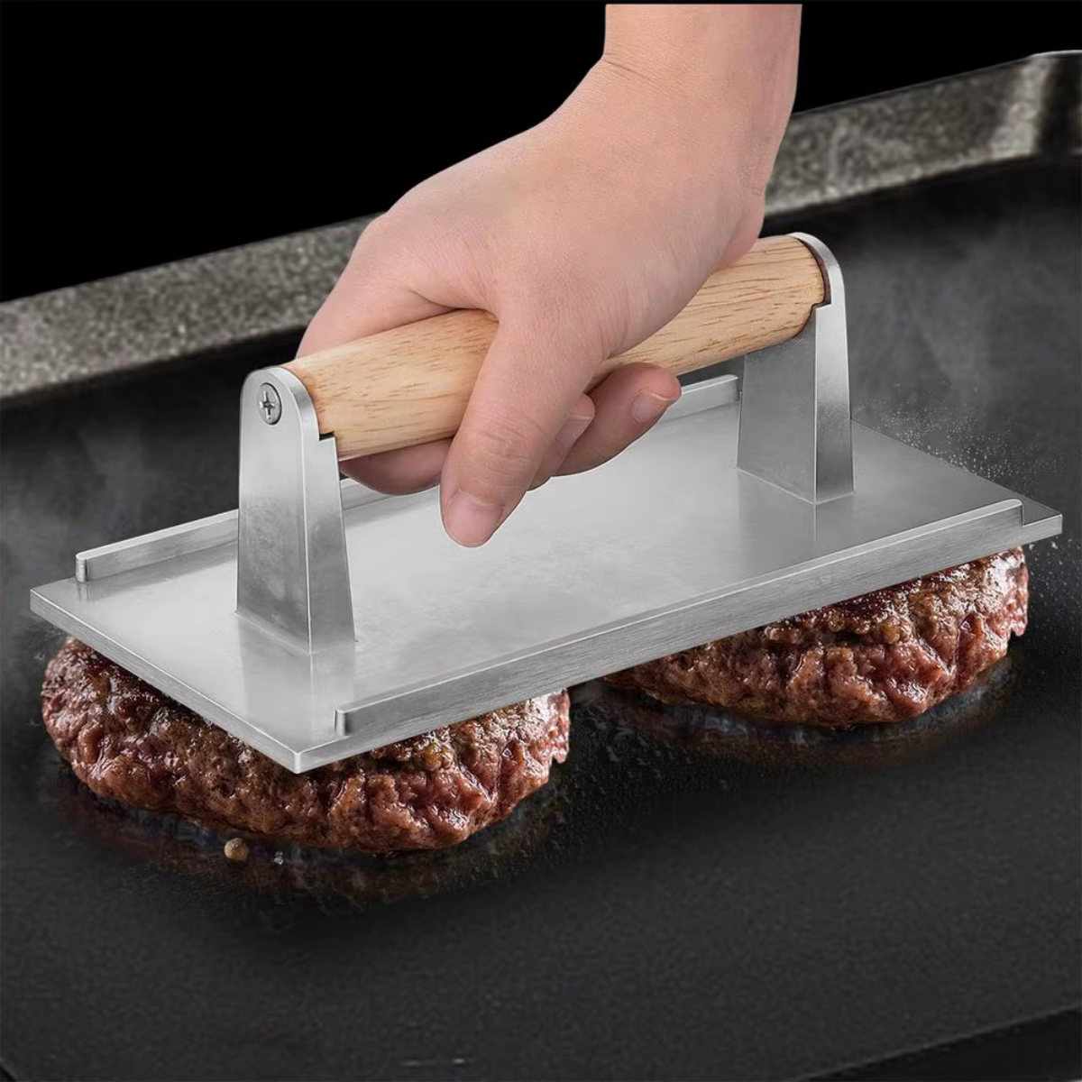 Premium braadgewicht – Voor perfecte burgers elke keer! - Design & Dine