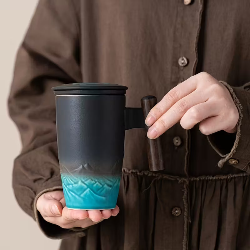 Keramische mok voor koffie en the