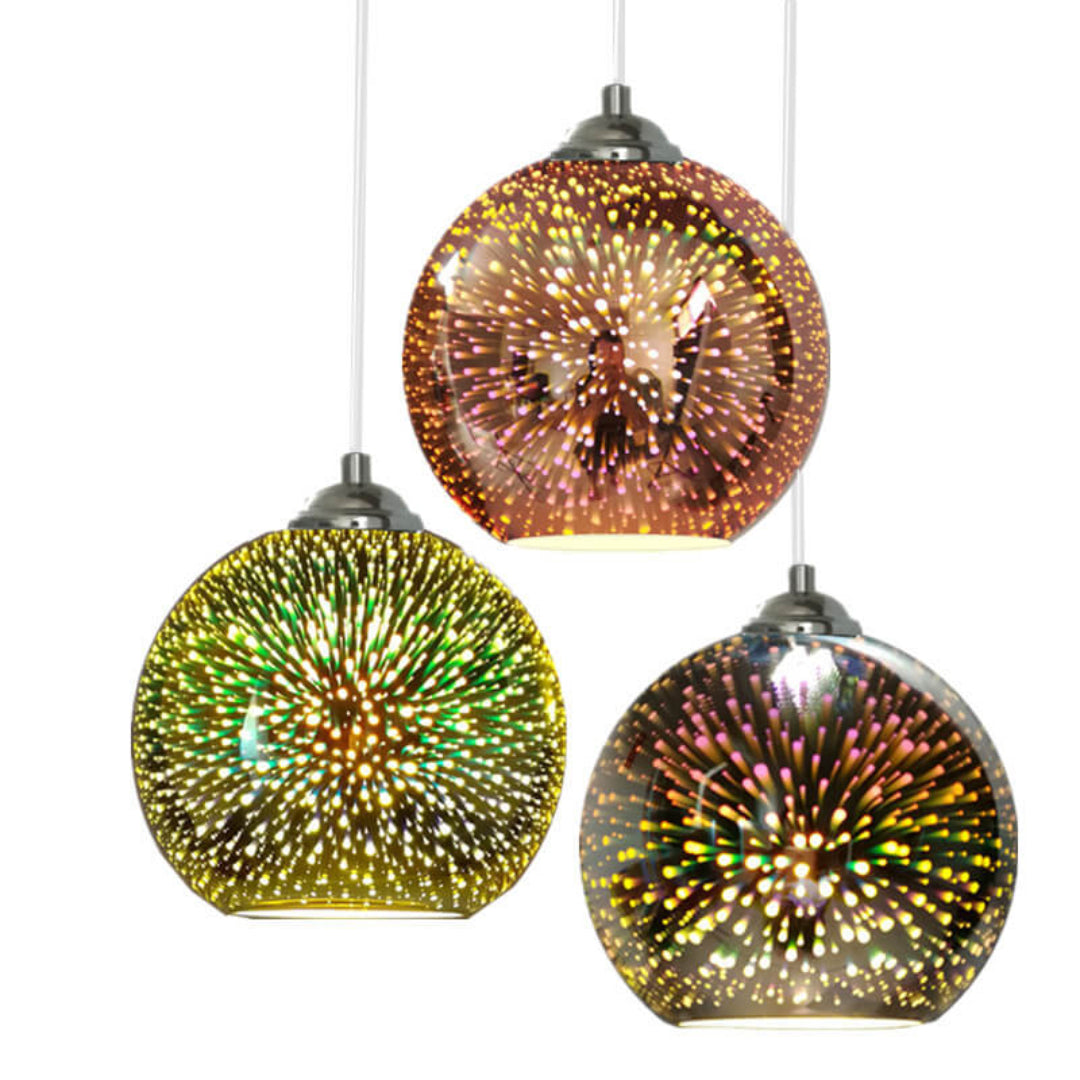 SparkBloom Glazen Hanglamp - 3D-Effect
