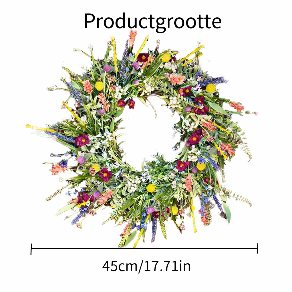 BloomHaven Bloemenkrans Voor Aan De Deur - Handgemaakt