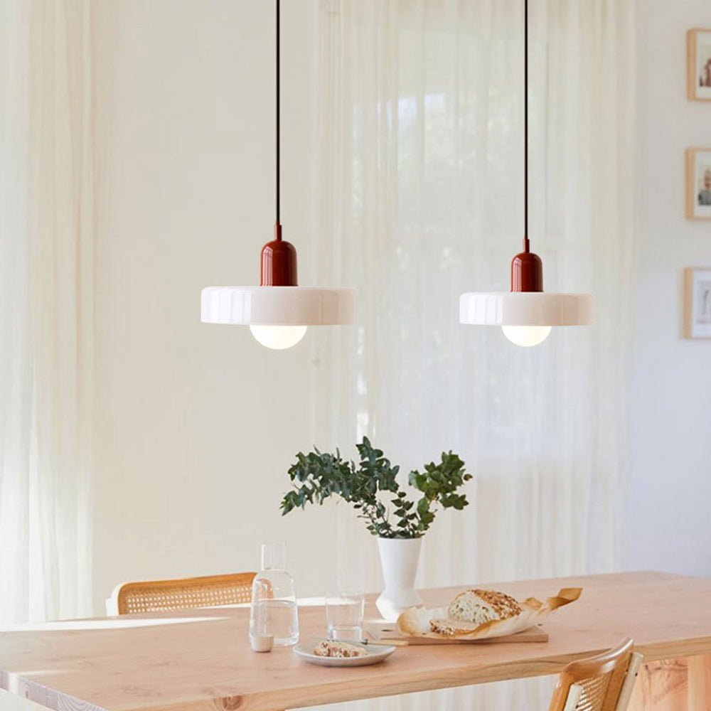 Colora Bauhaus Hanglamp Gekleurd Glas Rond Design
