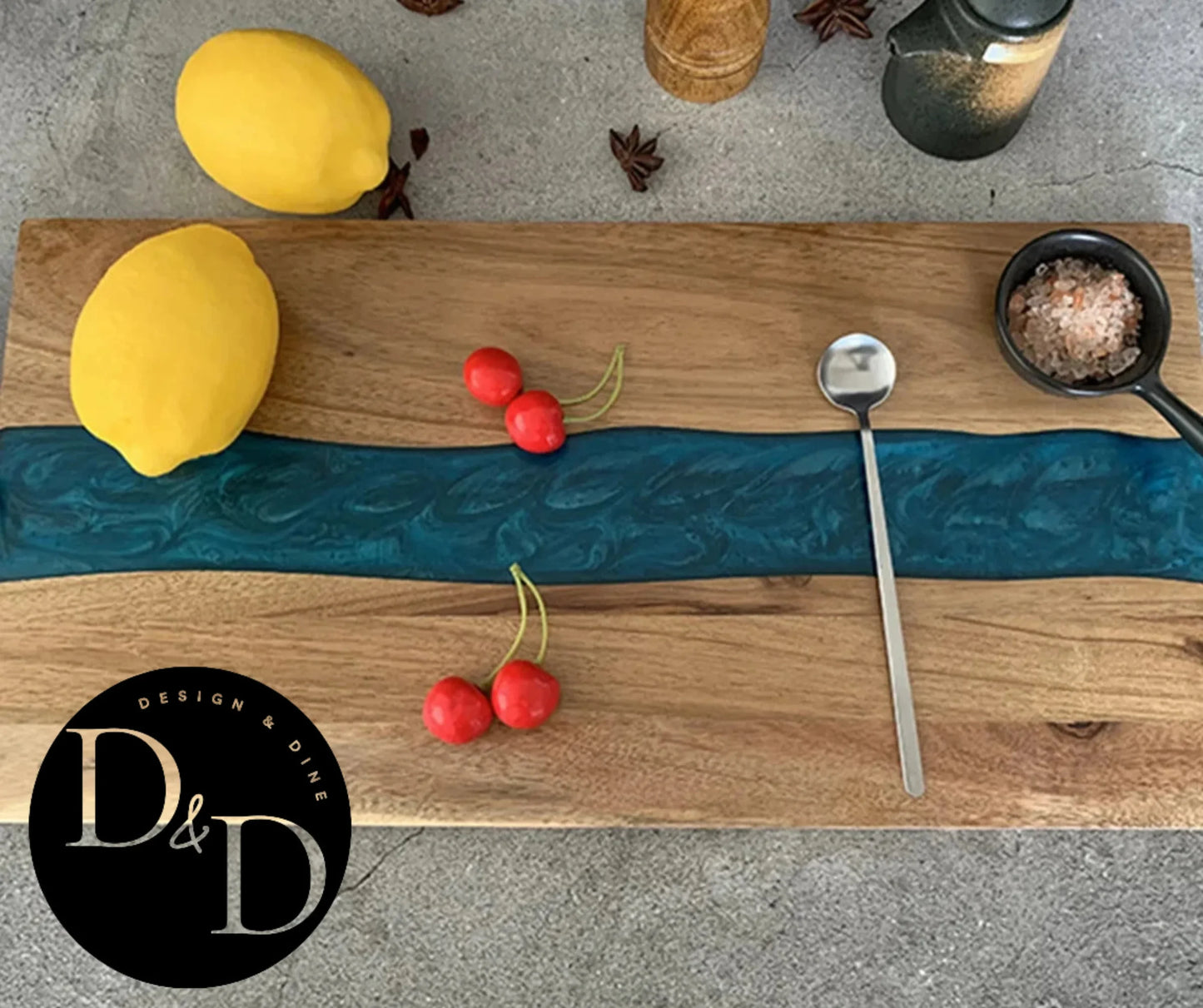 Artisan Wood & Resin borrelplank - Design & Dine