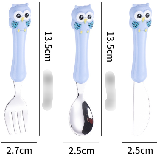 KleverKiddie™ Eerste uilen bestekje - Design & Dine