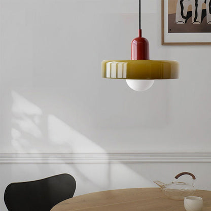 Colora Bauhaus Hanglamp Gekleurd Glas Rond Design