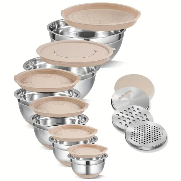 Deksela™ GripBowls multifunctionele RVS schalenset - Design & Dine