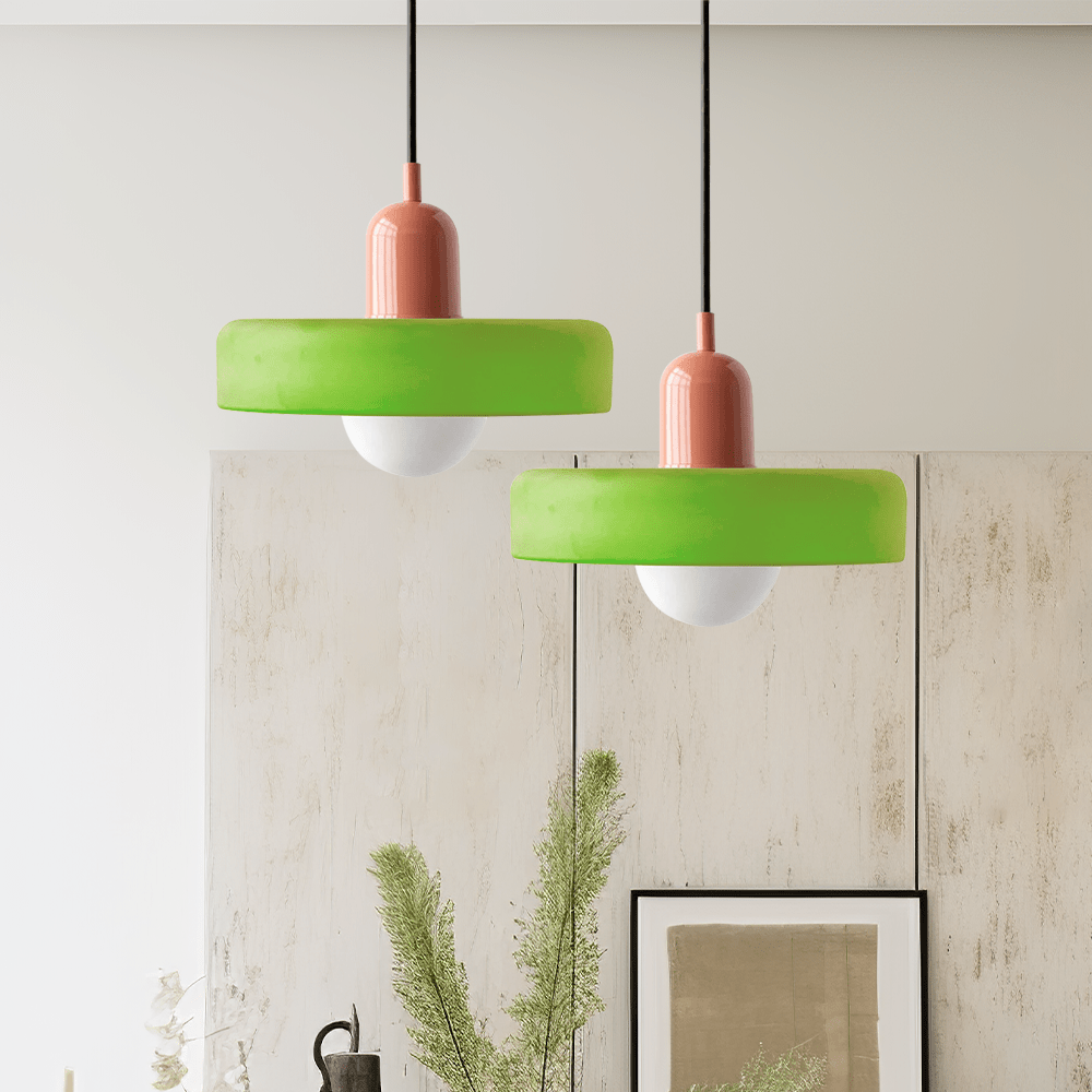 Colora Bauhaus Hanglamp Gekleurd Glas Rond Design