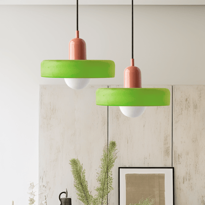 Colora Bauhaus Hanglamp Gekleurd Glas Rond Design