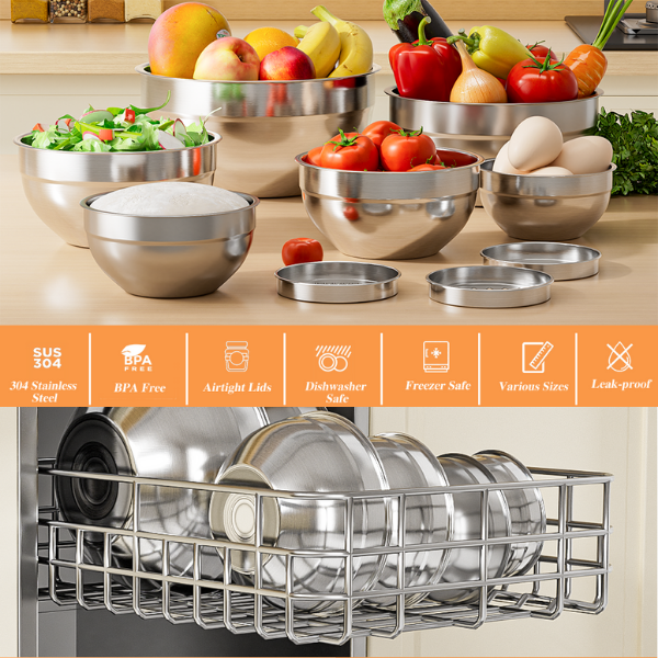 Deksela™ GripBowls multifunctionele RVS schalenset - Design & Dine