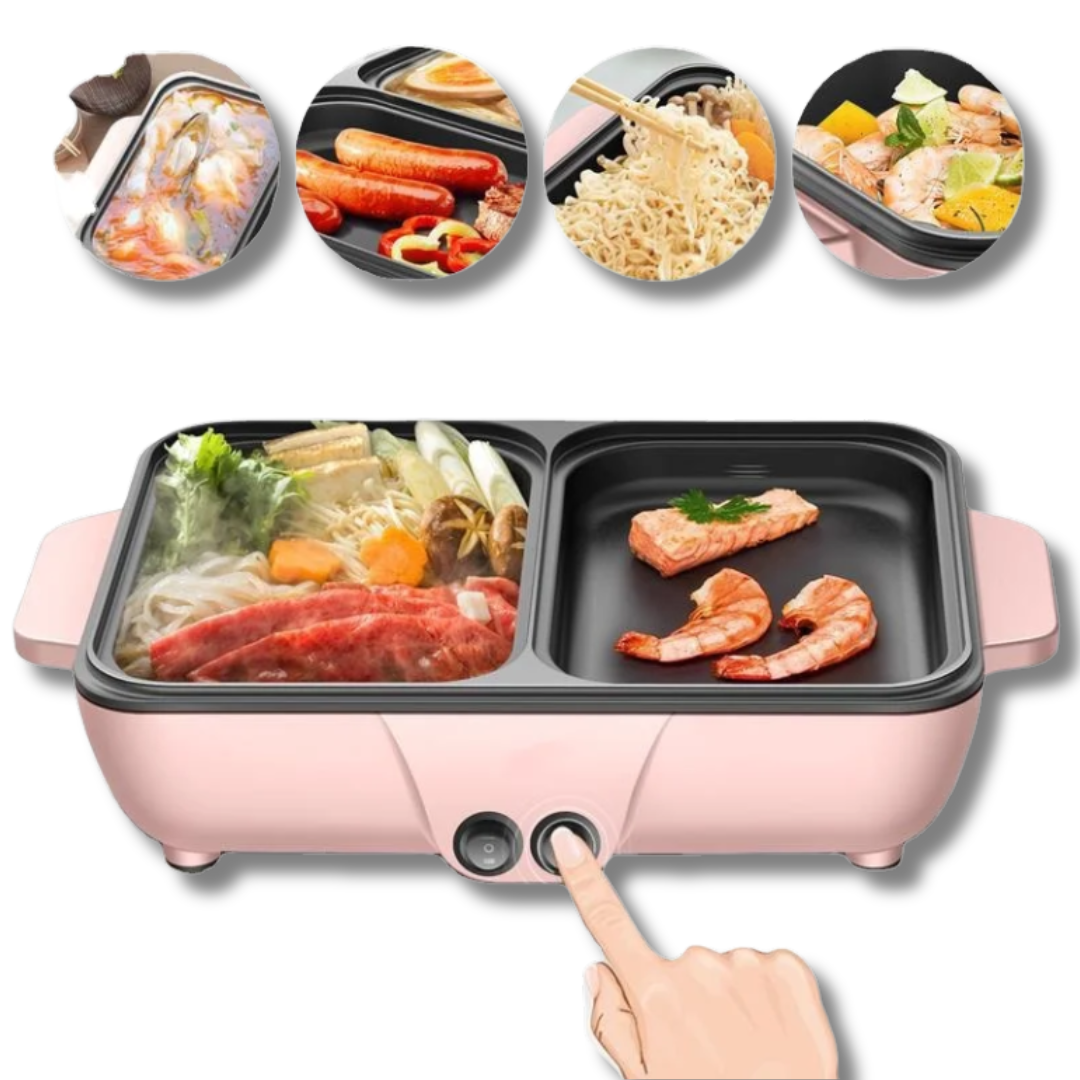 2 in 1 Electric Hot Pot met Grill