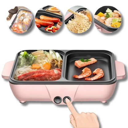 2 in 1 Electric Hot Pot met Grill