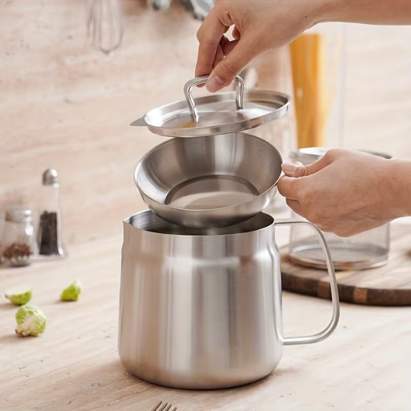SteelFry frituurpan met ingebouwd oliefilter