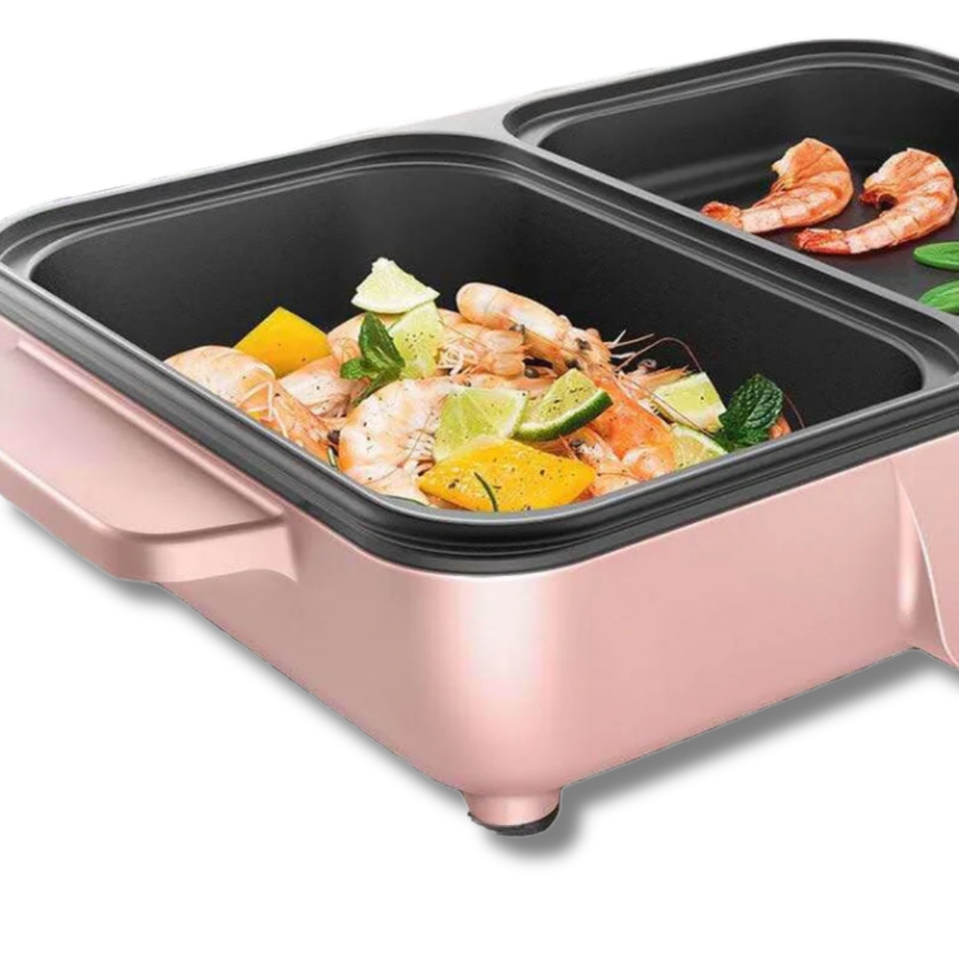 2 in 1 Electric Hot Pot met Grill