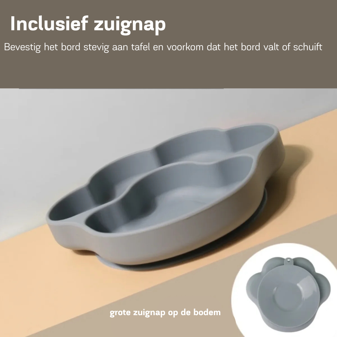 KleverKiddie™ StickyPaw - siliconen bordje - Design & Dine