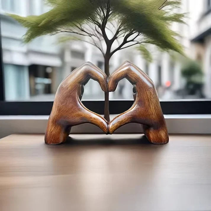 WarmHold Hart Handen Sculptuur – Handgemaakt
