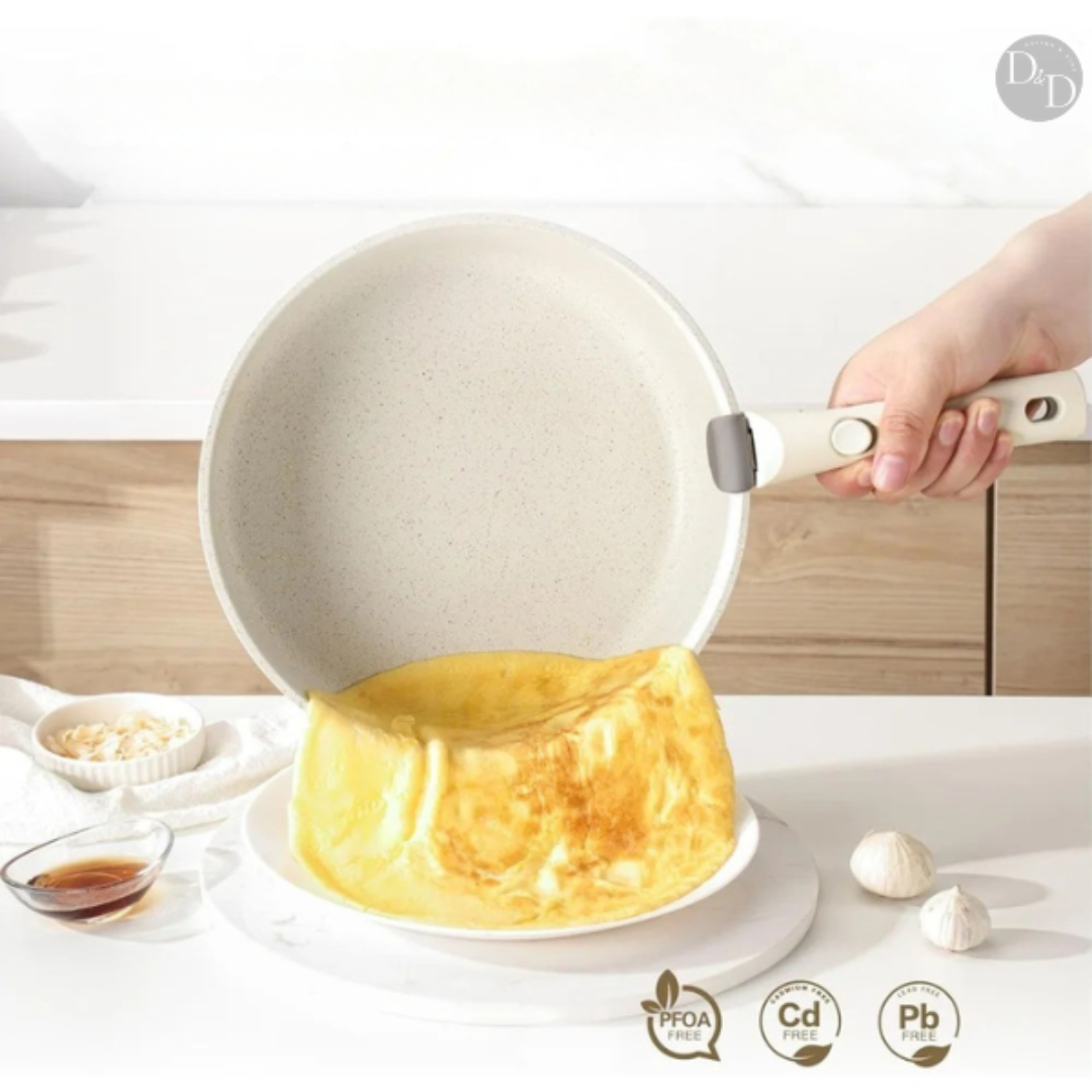 Stapelbare Pannenset – Keramische Coating, Afneembare Handvaten