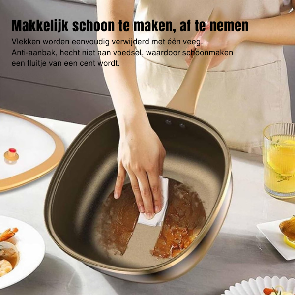 Culinara™ Titanium 12 inch Anti-aanbakpan met deksel - Design & Dine