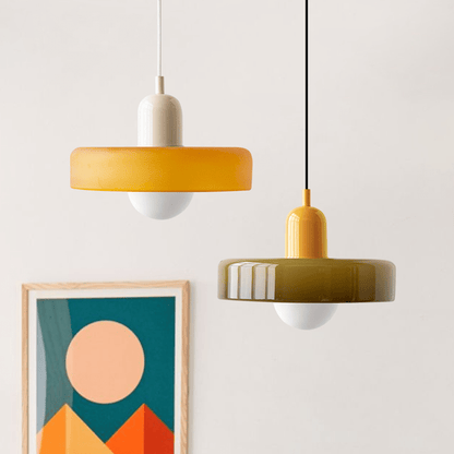 Colora Bauhaus Hanglamp Gekleurd Glas Rond Design