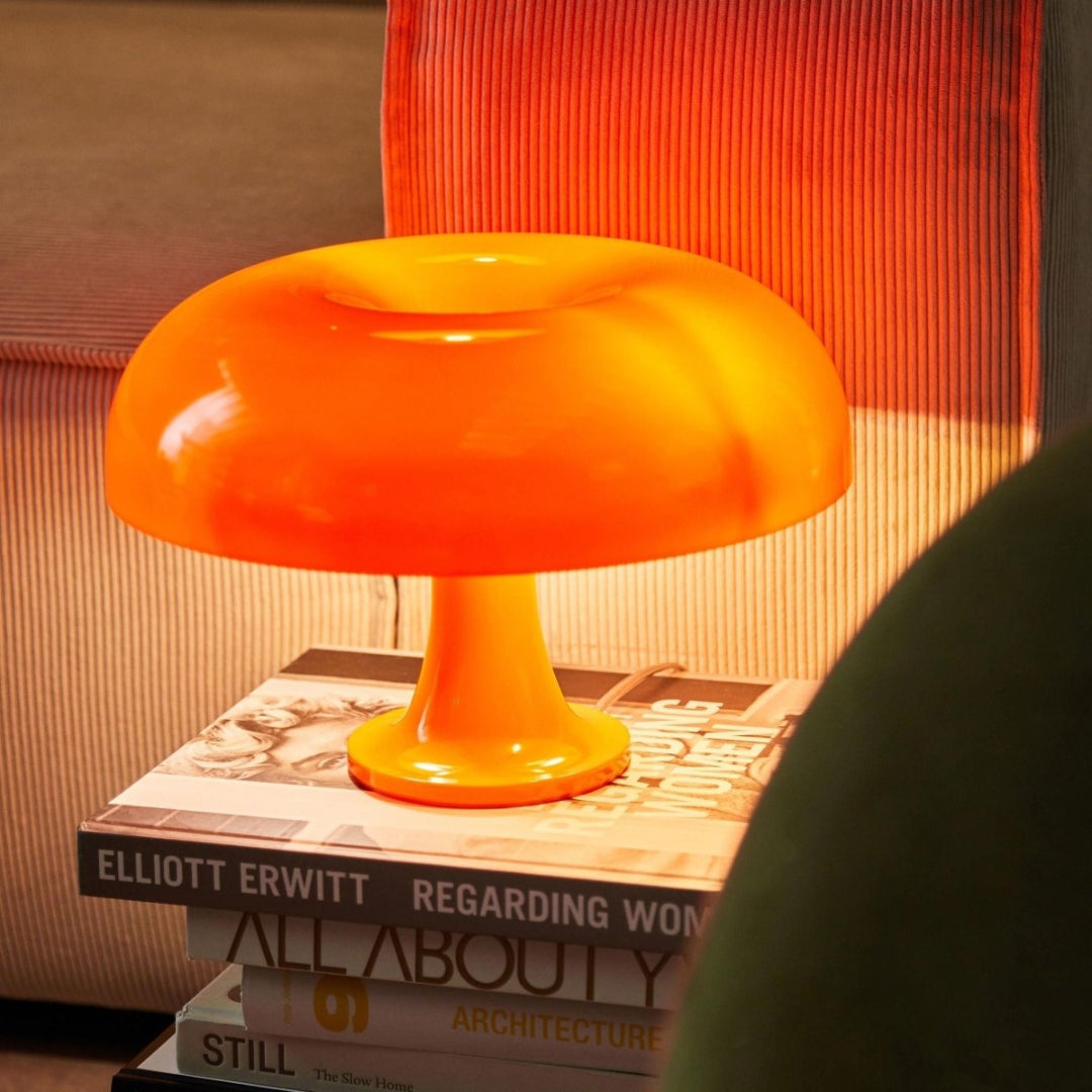 RetroGlow Paddestoel Tafellamp – Italiaans Geïnspireerd