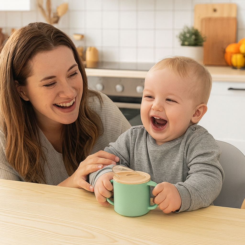 SipBuddy™ peuter mok – Lekvrije drinkbeker - Design & Dine