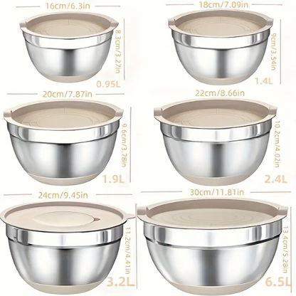 Deksela™ GripBowls multifunctionele RVS schalenset - Design & Dine