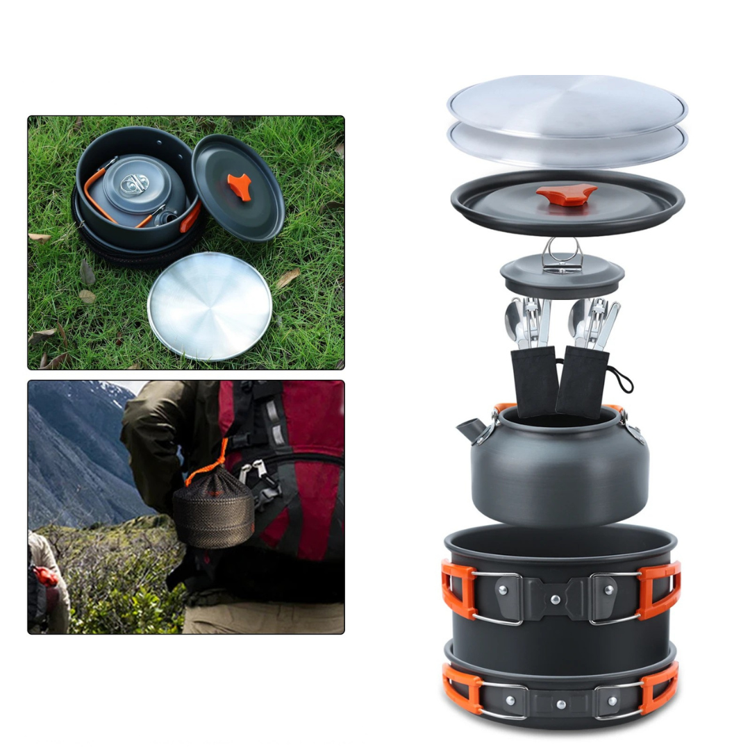 CampFire Cuisine - 17-delige pannen en servies campingset