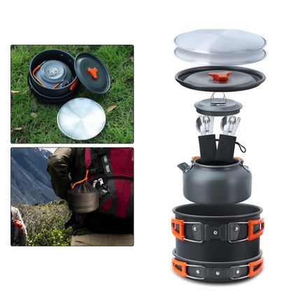 CampFire Cuisine - 17-delige pannen en servies campingset