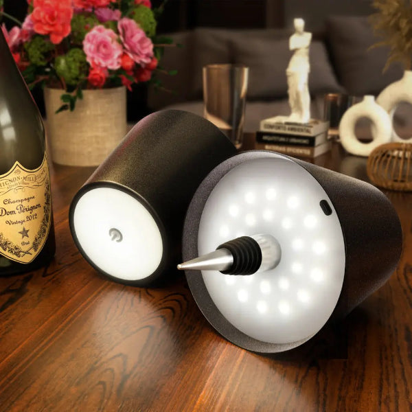 EcoGlow bottle light - Oplaadbare fles ledlamp - Design & Dine