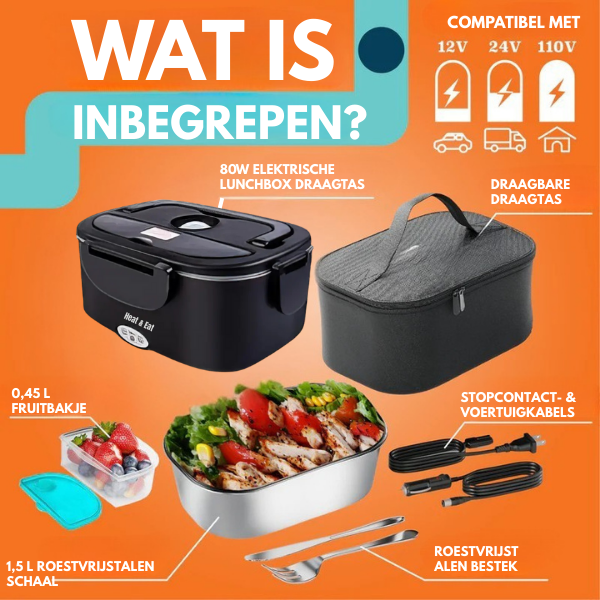 Heat & Eat - Elektrisch verwarmde lunchbox