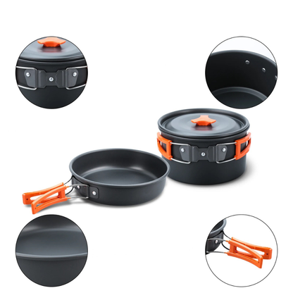 CampFire Cuisine - 17-delige pannen en servies campingset