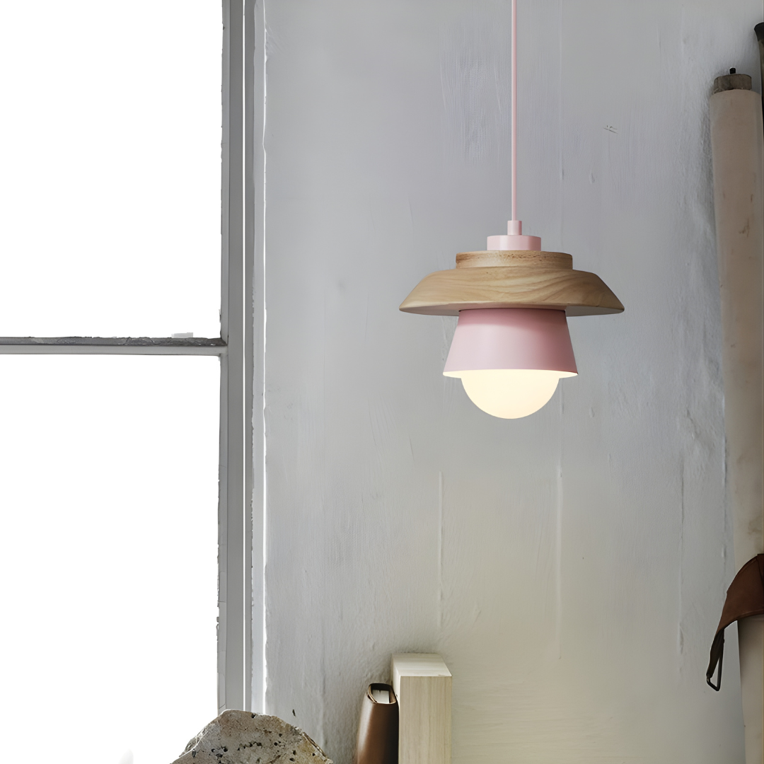 SkandiAura Hanglamp – Houten Accenten