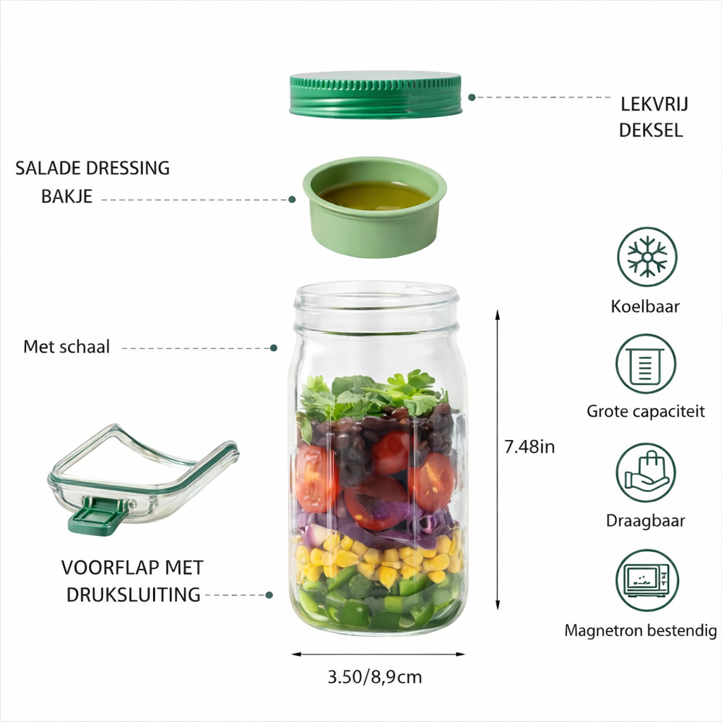 Salad Pod – Knapperig. Vers. Draagbaar.