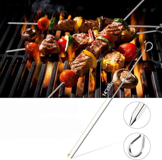 18-delige set - Roestvrijstaal BBQ gereedschap