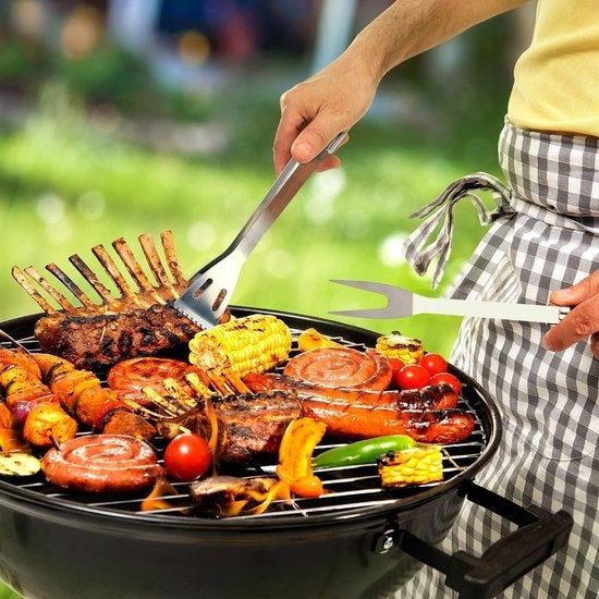 18-delige set - Roestvrijstaal BBQ gereedschap