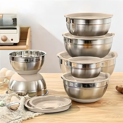 Deksela™ GripBowls multifunctionele RVS schalenset - Design & Dine