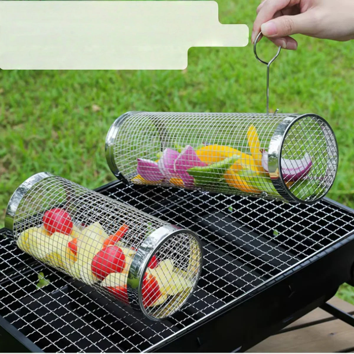 BBQ Grillkorf – Niets valt door je Rooster (1+1 Gratis)