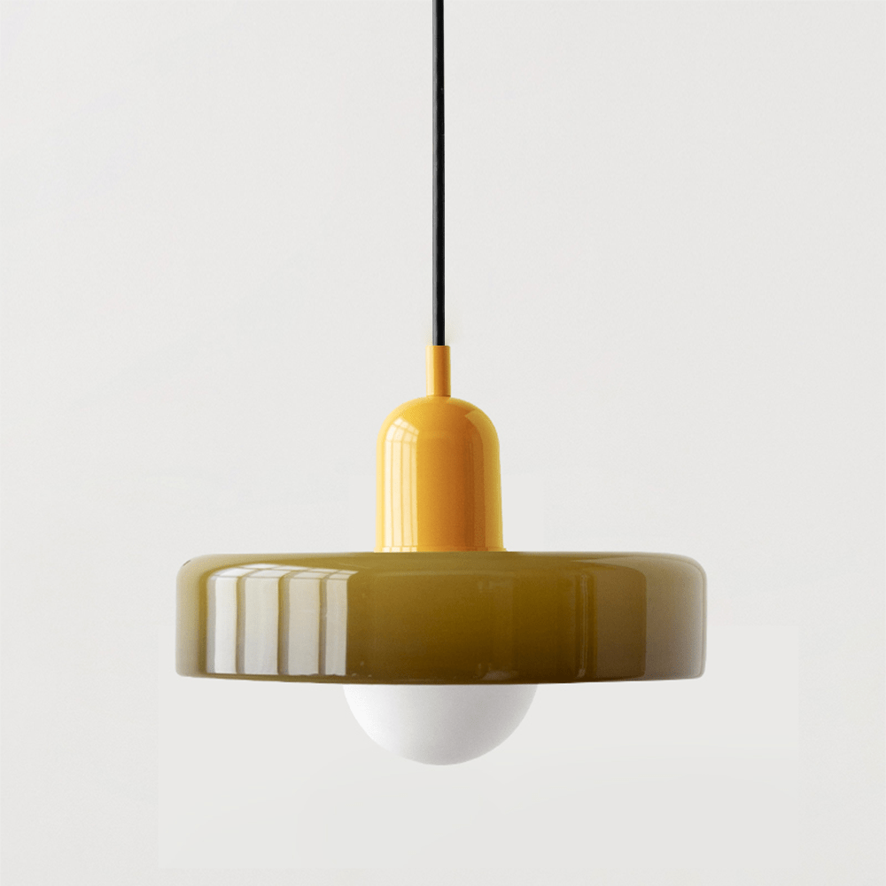 Colora Bauhaus Hanglamp Gekleurd Glas Rond Design