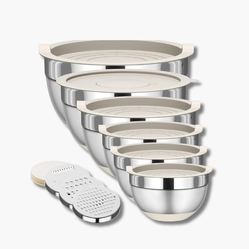 Deksela™ GripBowls multifunctionele RVS schalenset - Design & Dine