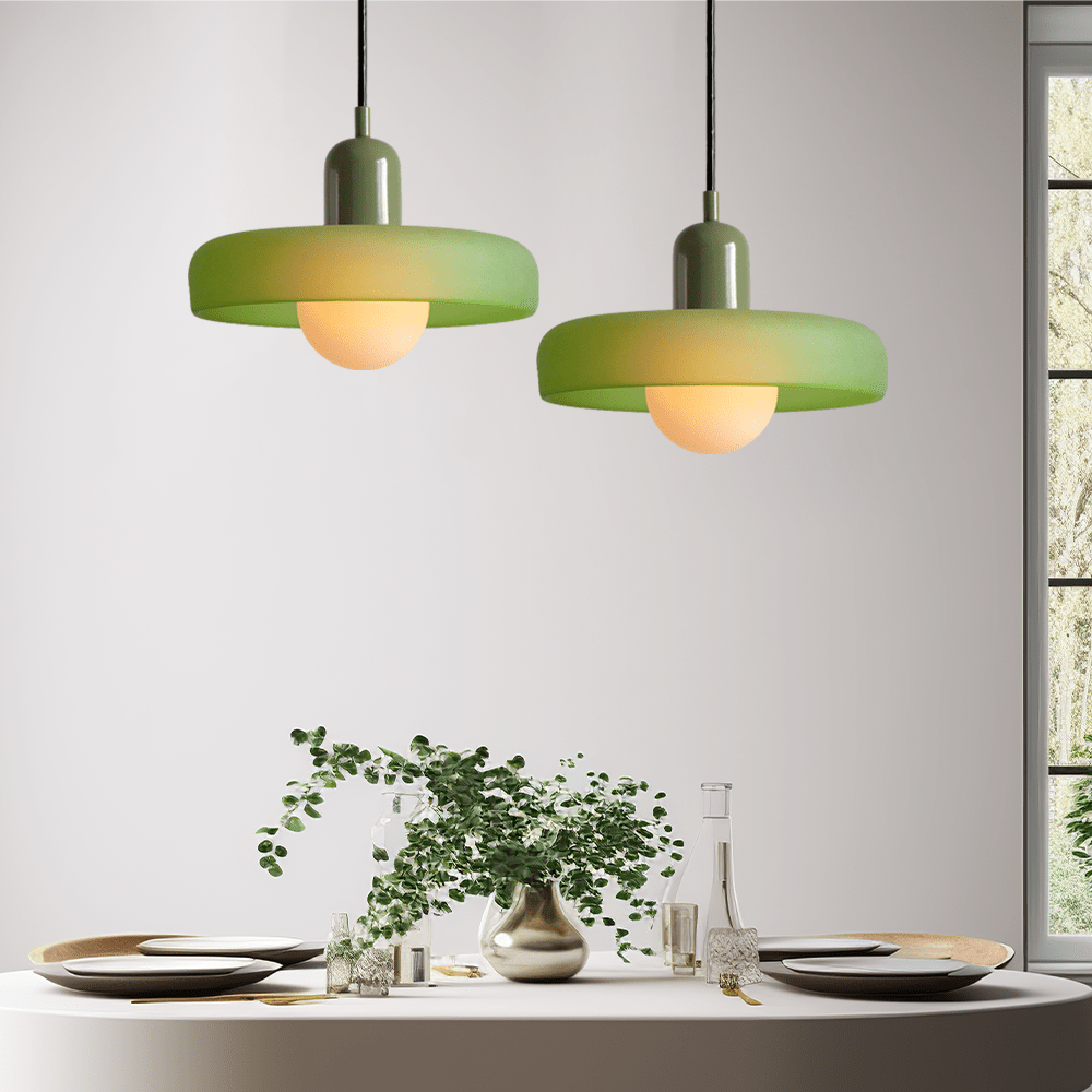 Colora Bauhaus Hanglamp Gekleurd Glas Rond Design