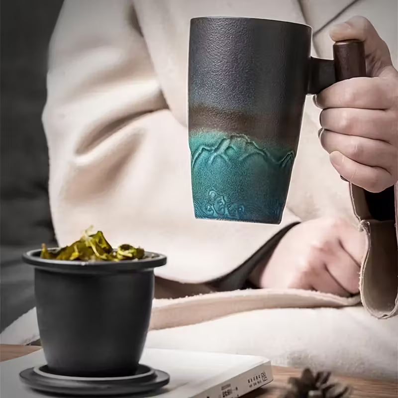 Keramische mok voor koffie en the