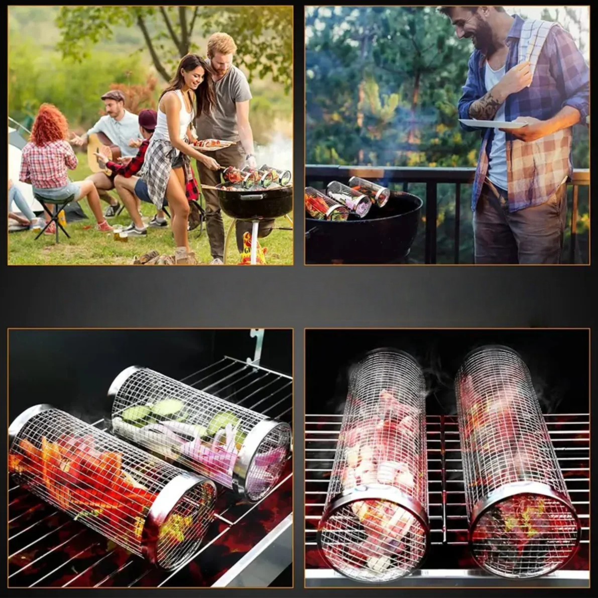 BBQ Grillkorf – Niets valt door je Rooster (1+1 Gratis)