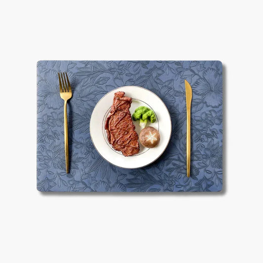PU-leren placemats met bloemenprint – Verkrijgbaar in 5 kleuren - Design & Dine