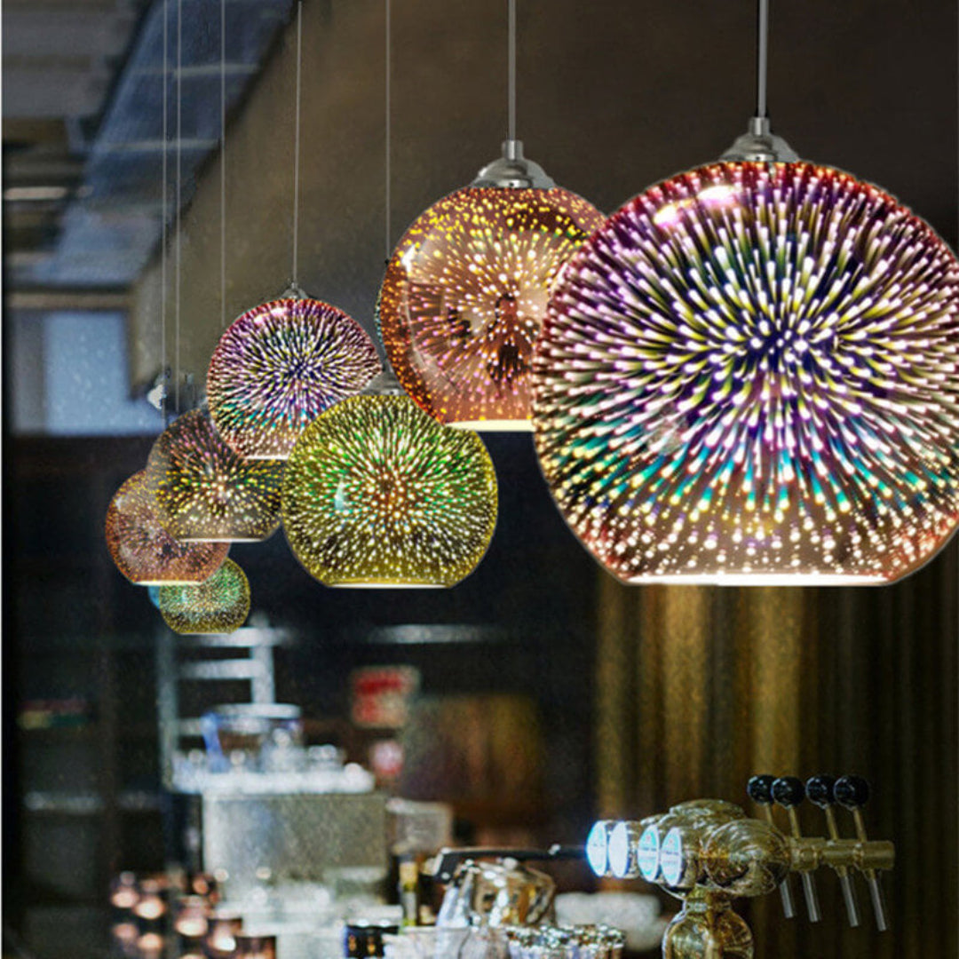 SparkBloom Glazen Hanglamp - 3D-Effect