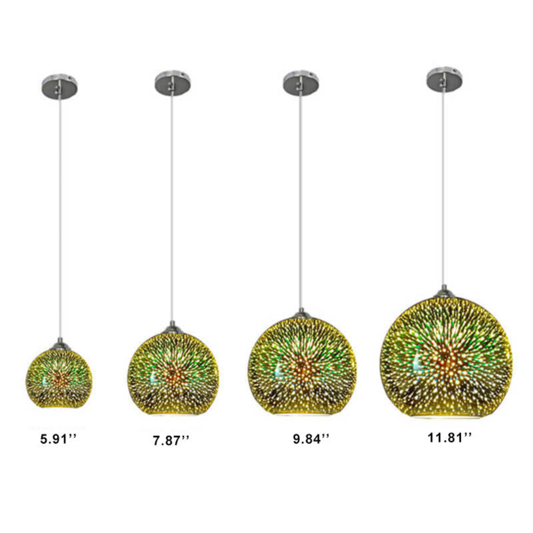 SparkBloom Glazen Hanglamp - 3D-Effect