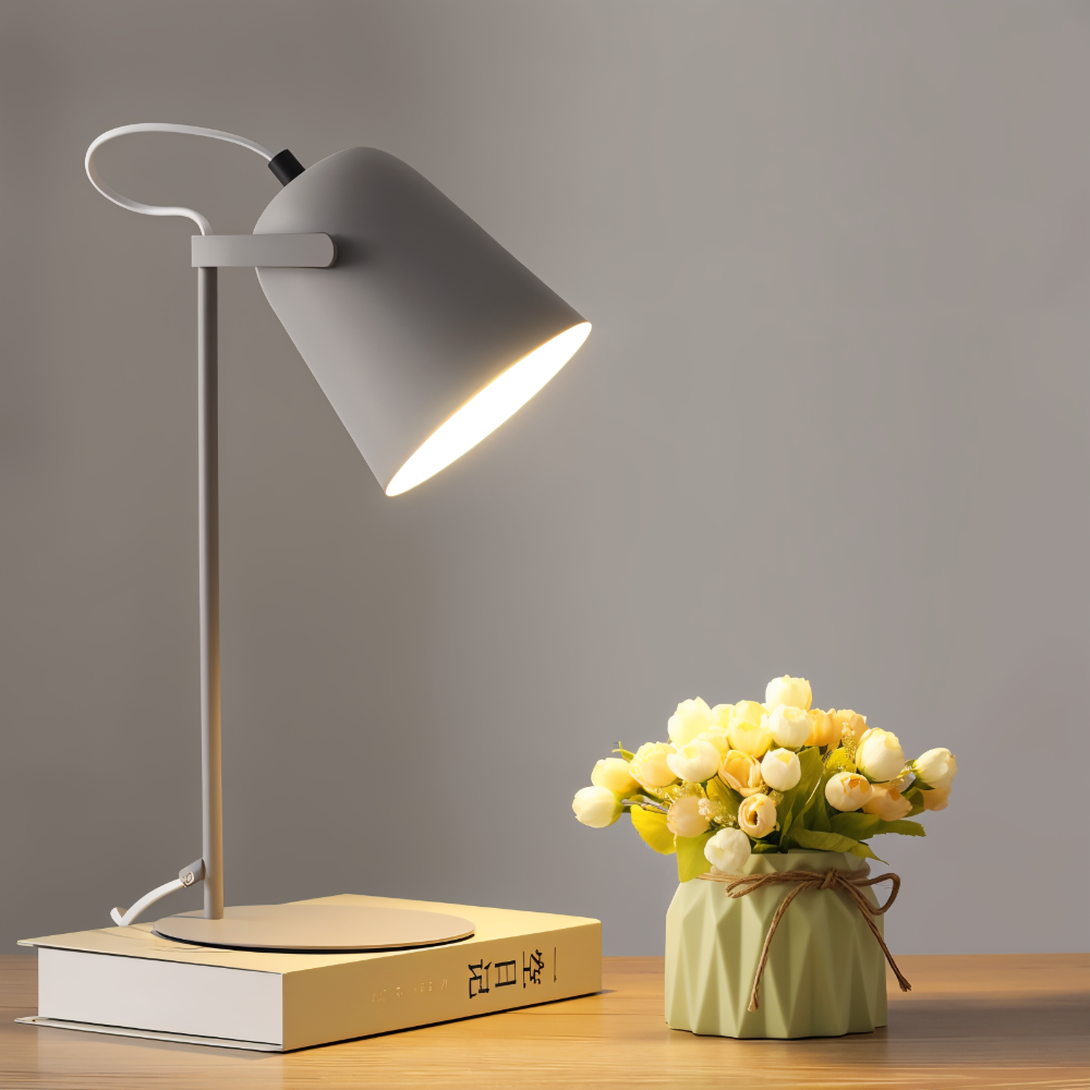 AuroraNord Draaibare Tafellamp - Verstelbare Macaron-Bureaulamp| Grijs