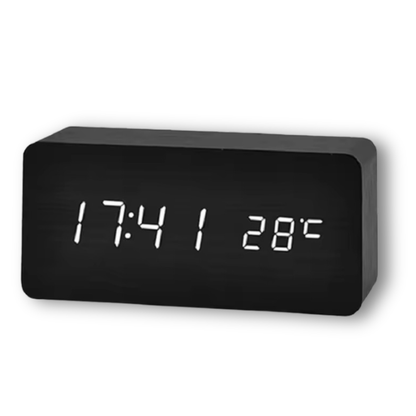WoodTime LED-Wekker - Digitale Klok