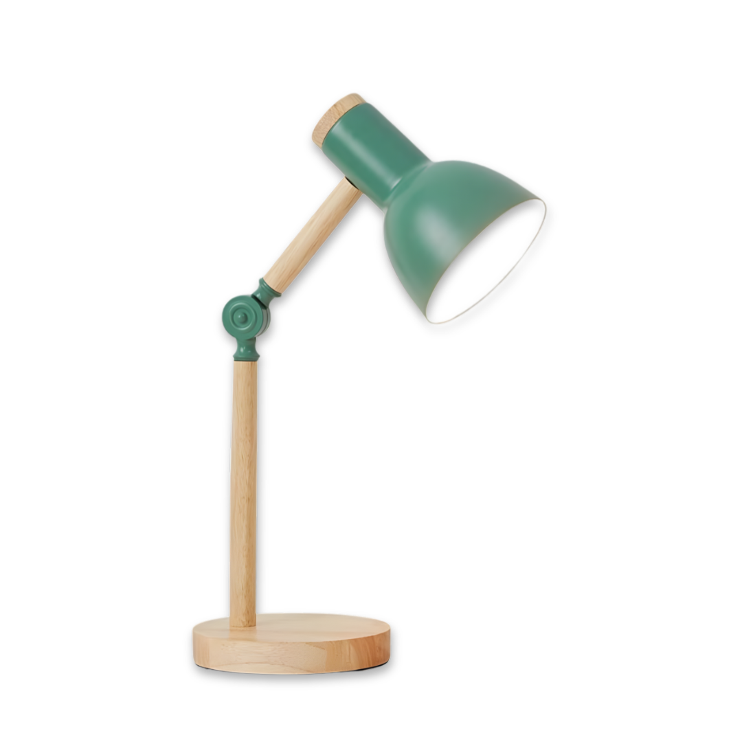 NordGlow Houten Bureaulamp - Verstelbaar