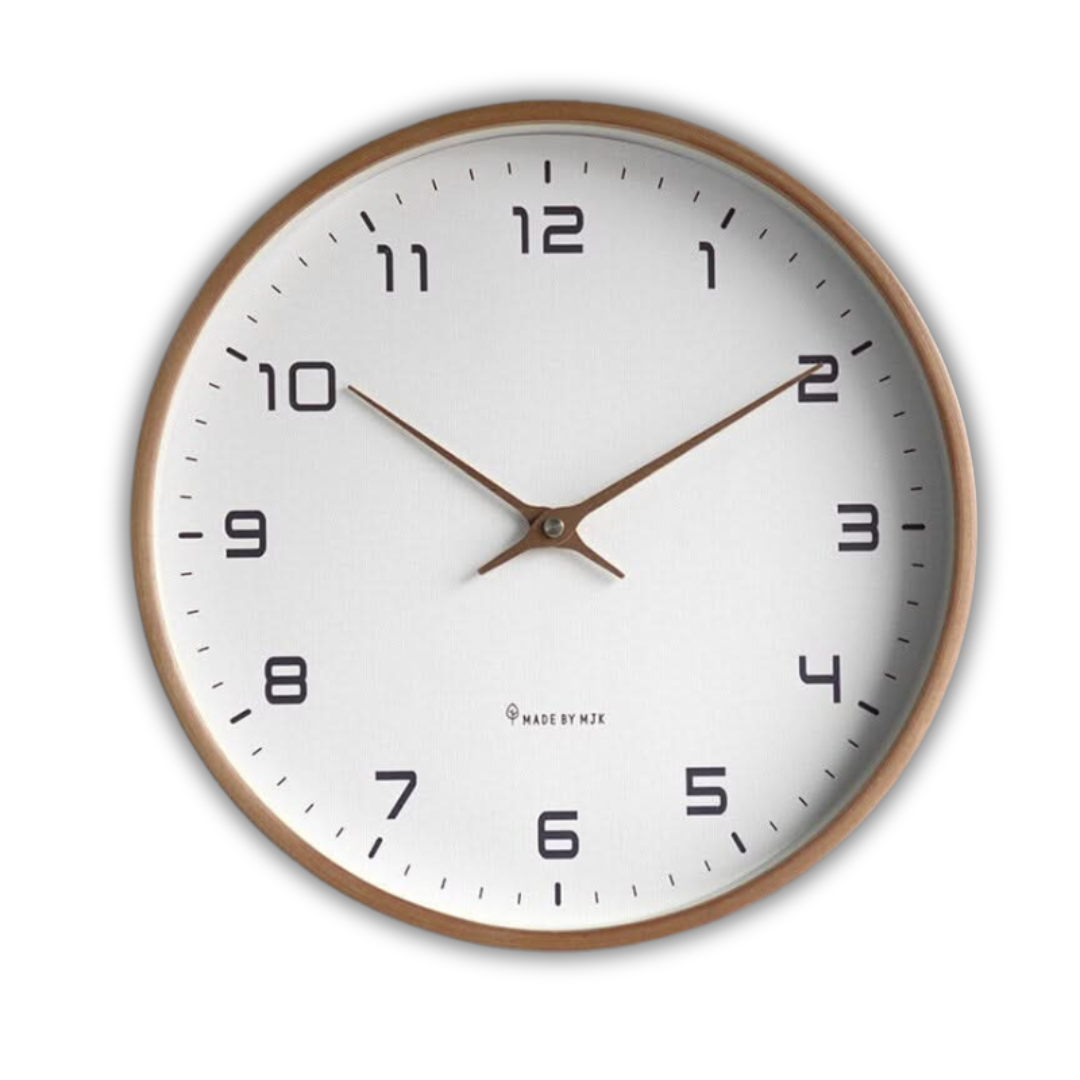 NordicTone Houten Wandklok - Stil Quartz